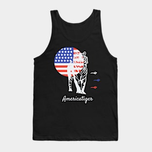 4th of July happy independence day America tiger Tank Top